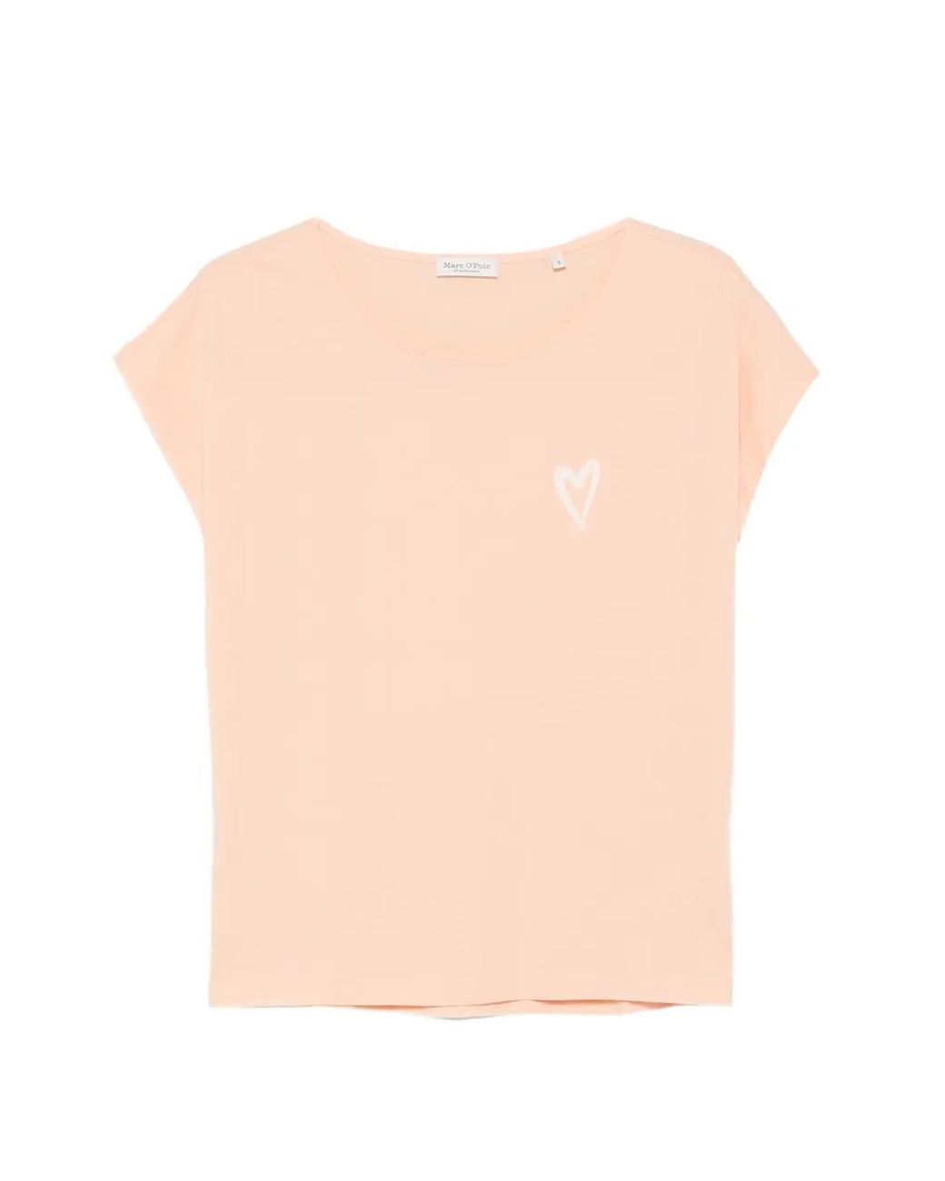 Marc O' Polo Pink Heart-Print T-Shirt