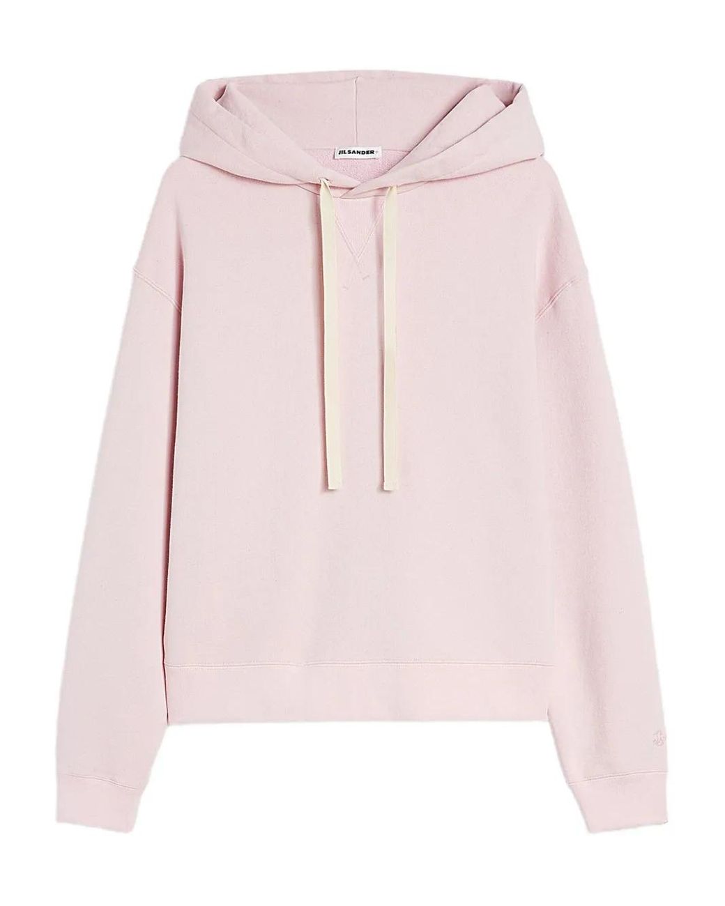 Jil Sander Pink Cotton Terry Hoodie