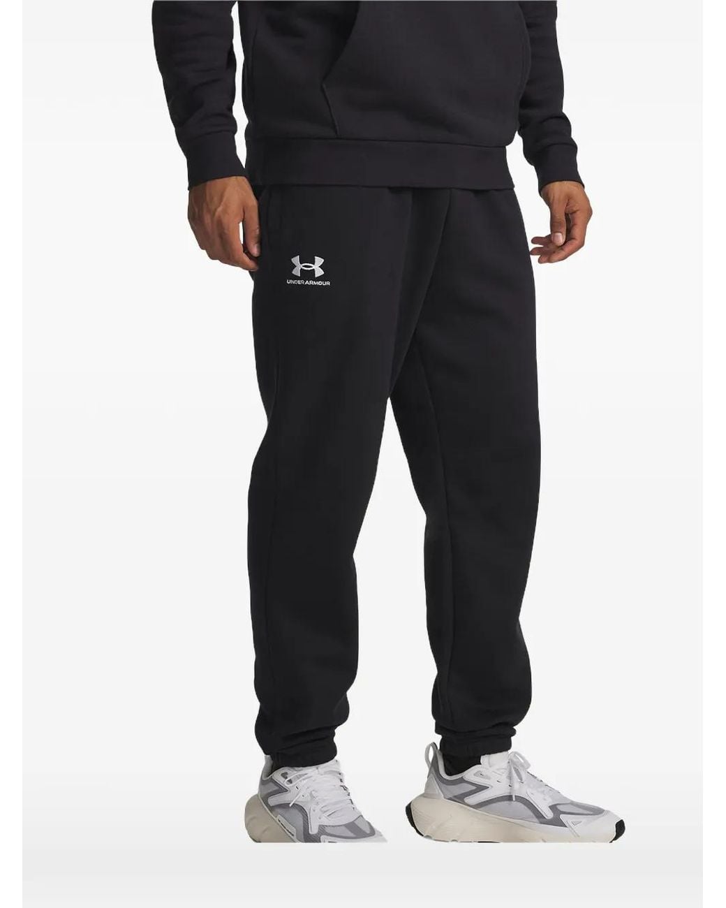 Under Armour Black Icon Fleece Track Pants for men