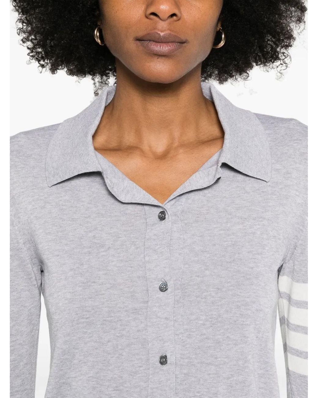 Thom Browne Gray 4Bar Cotton Shirt