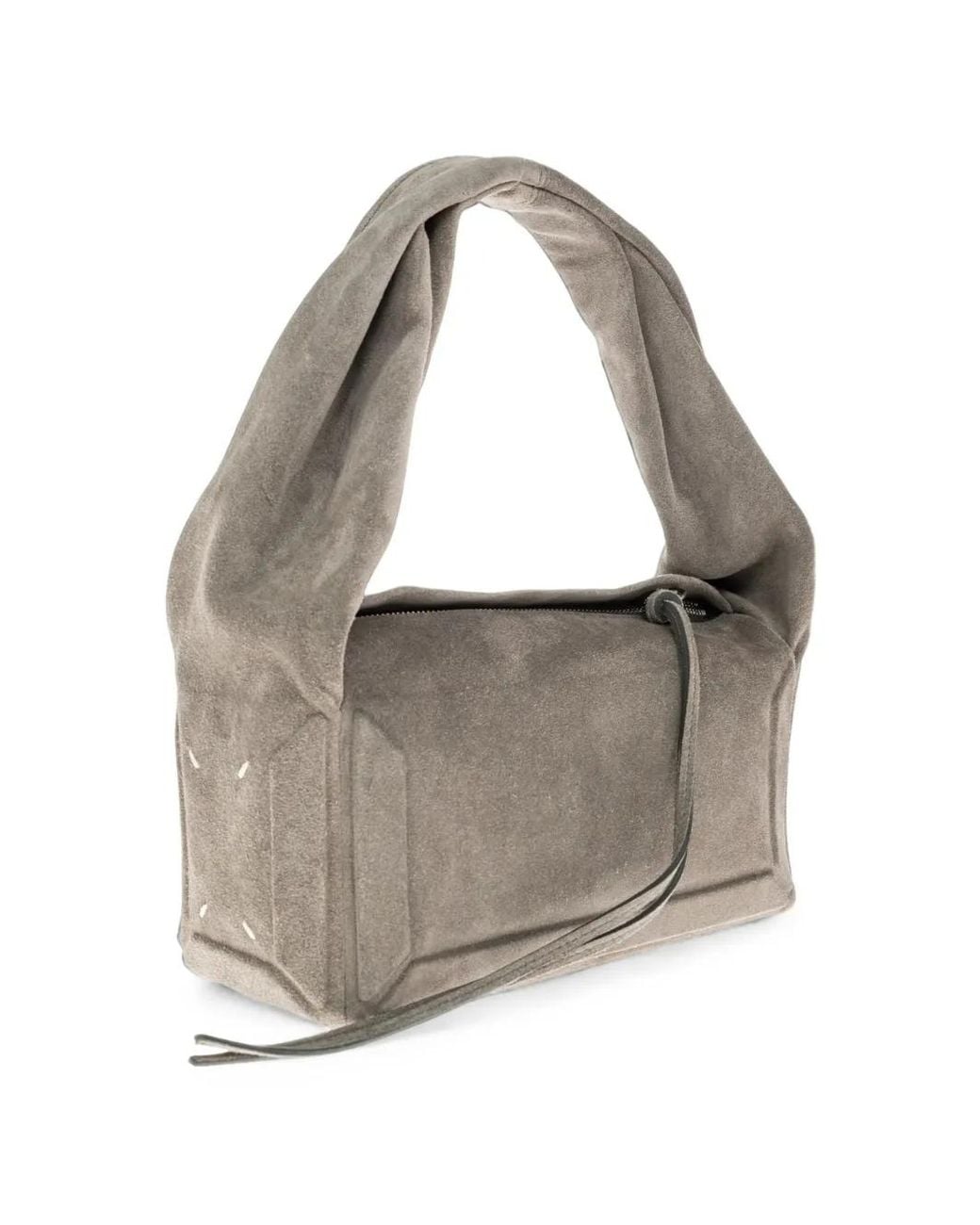 Maison Margiela Gray Suede Tote Bag