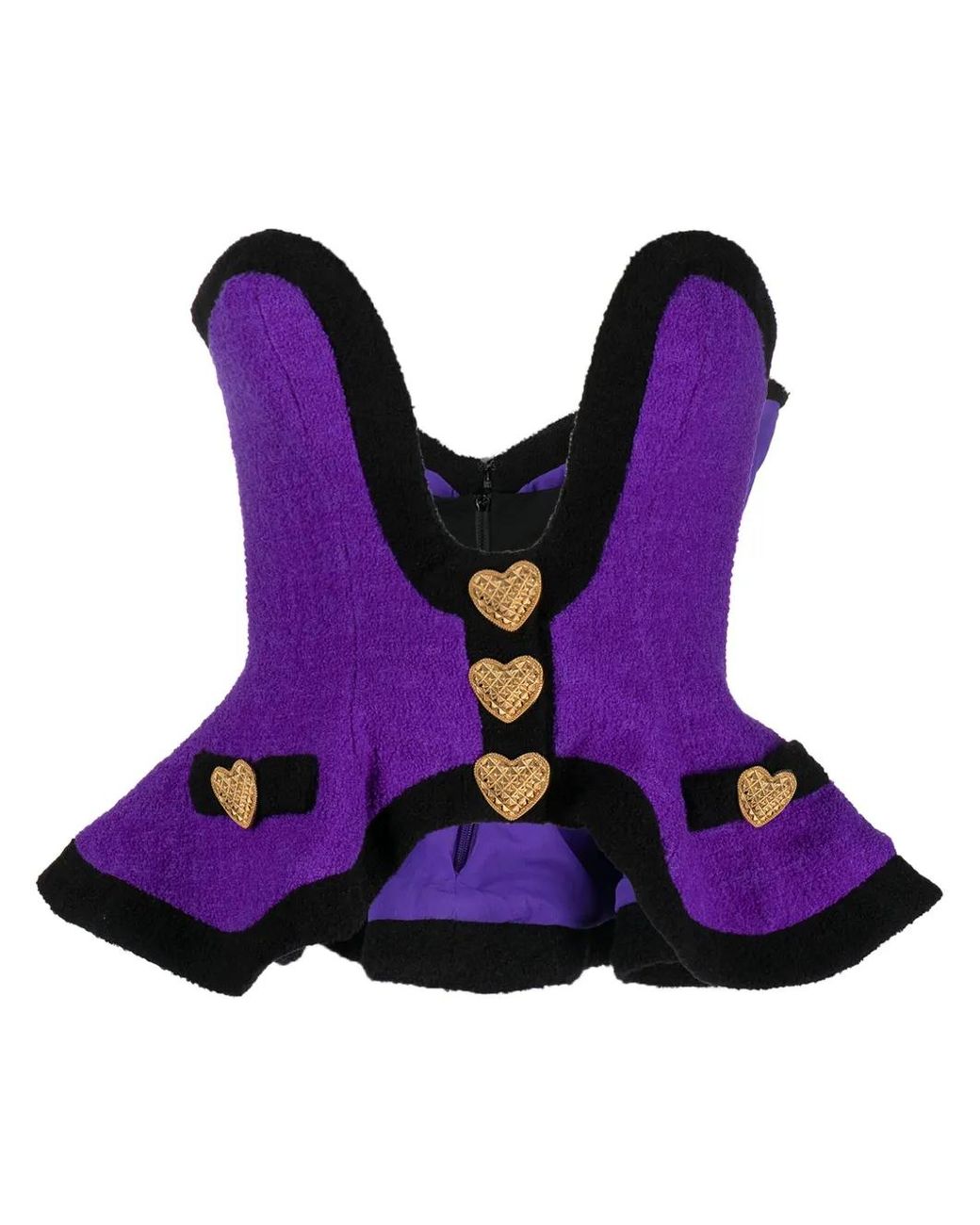 Moschino Purple Button-Detail Knitted Corset