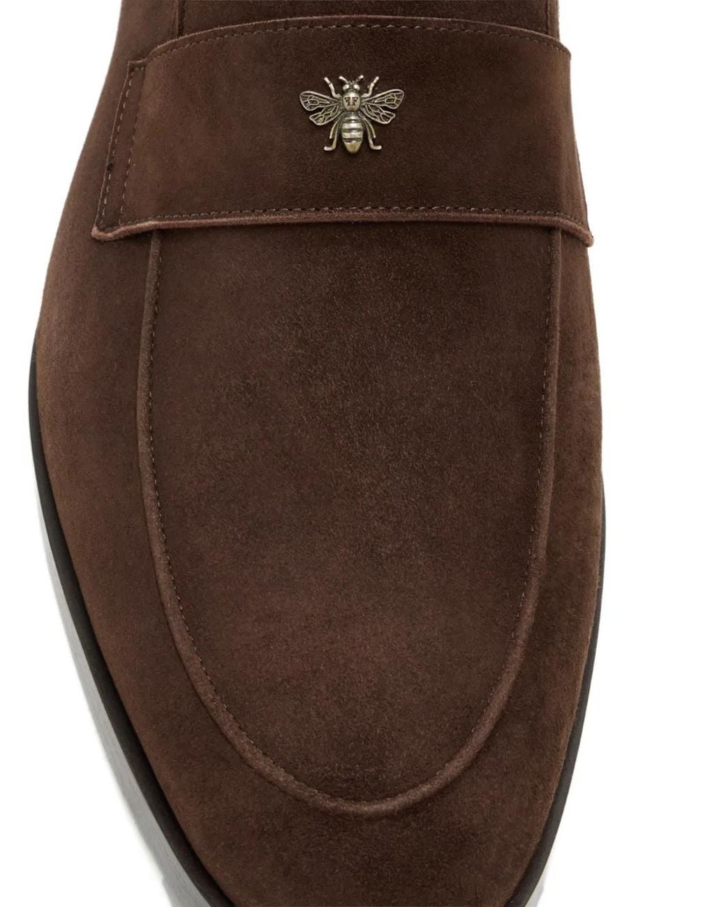 Bougeotte Brown Lofty Flaneur Bee-Detail Loafers for men