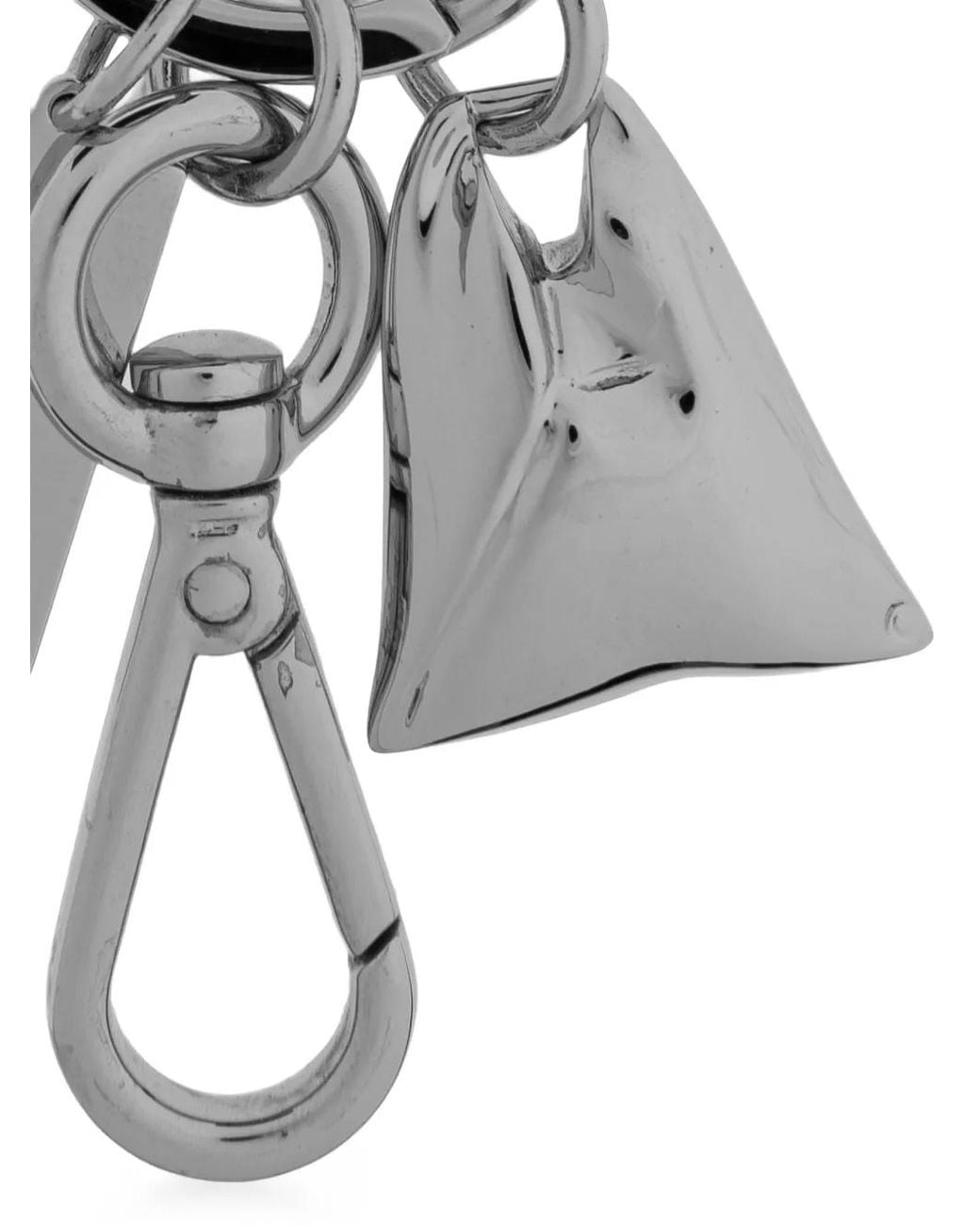 MM6 by Maison Margiela White Porte-Clés À Logo Gravé