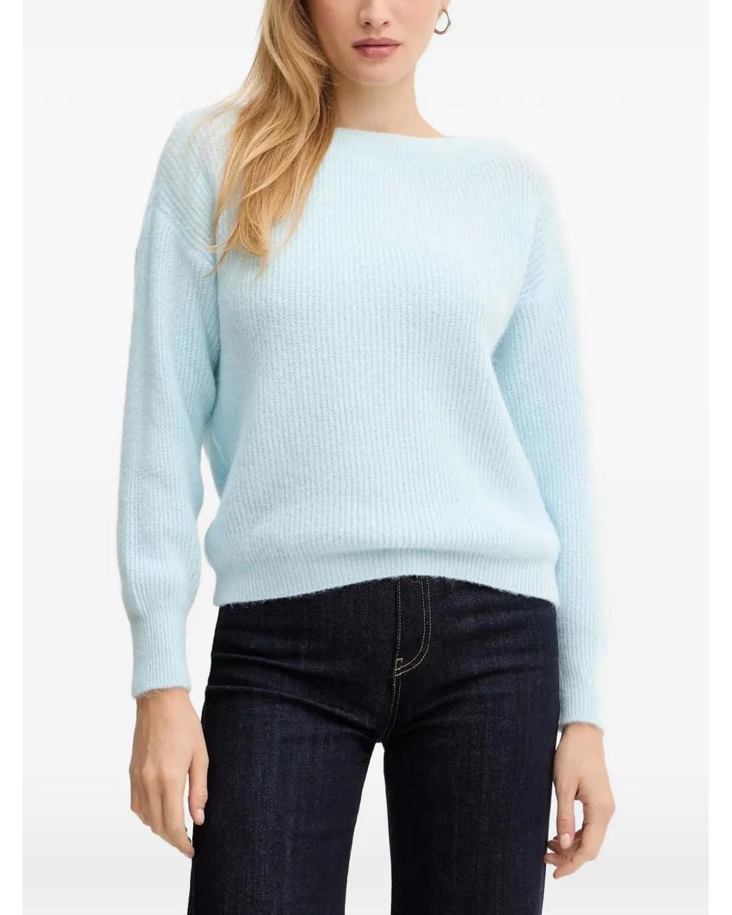 Morgan Blue Mreine Long-Sleeve Knitwear