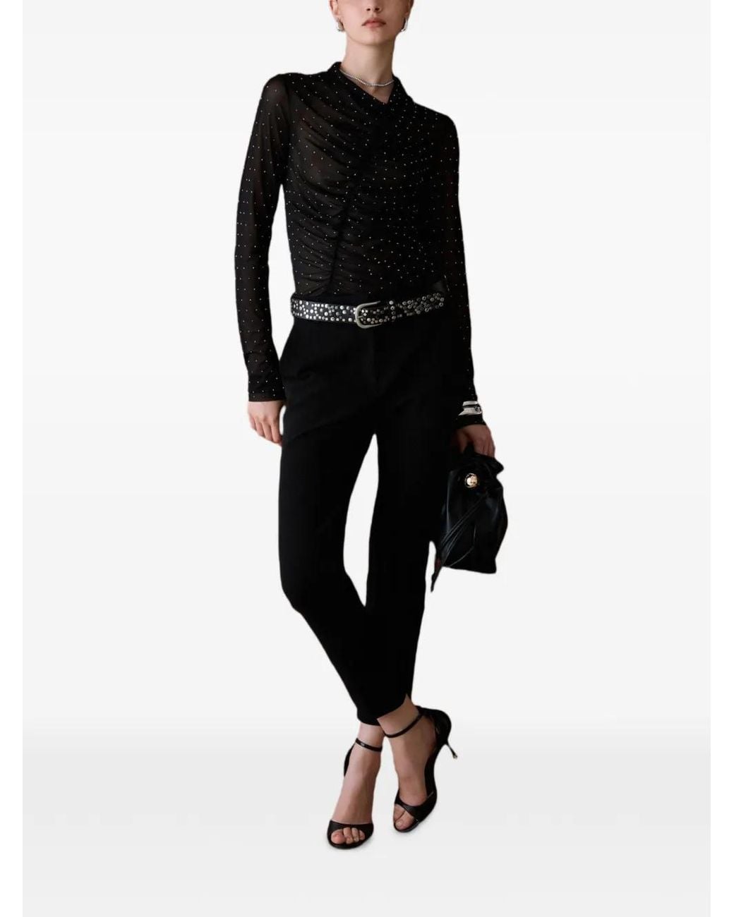 Liu Jo Black Ottoman Cigarette Trousers