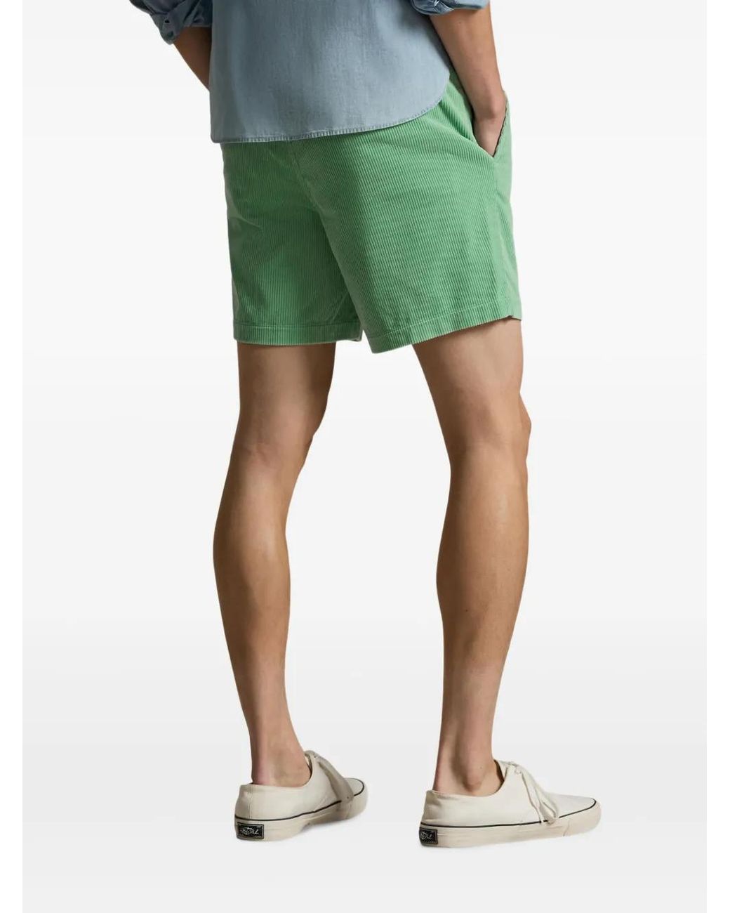 Polo Ralph Lauren Green Drawstring Corduroy Shorts for men