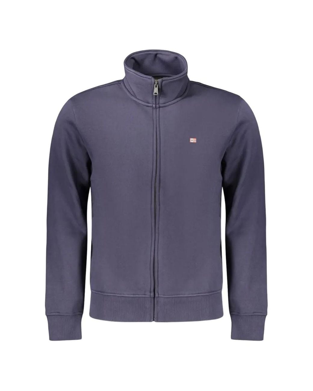 Napapijri Blue Zip-Up Sweatshirt for men