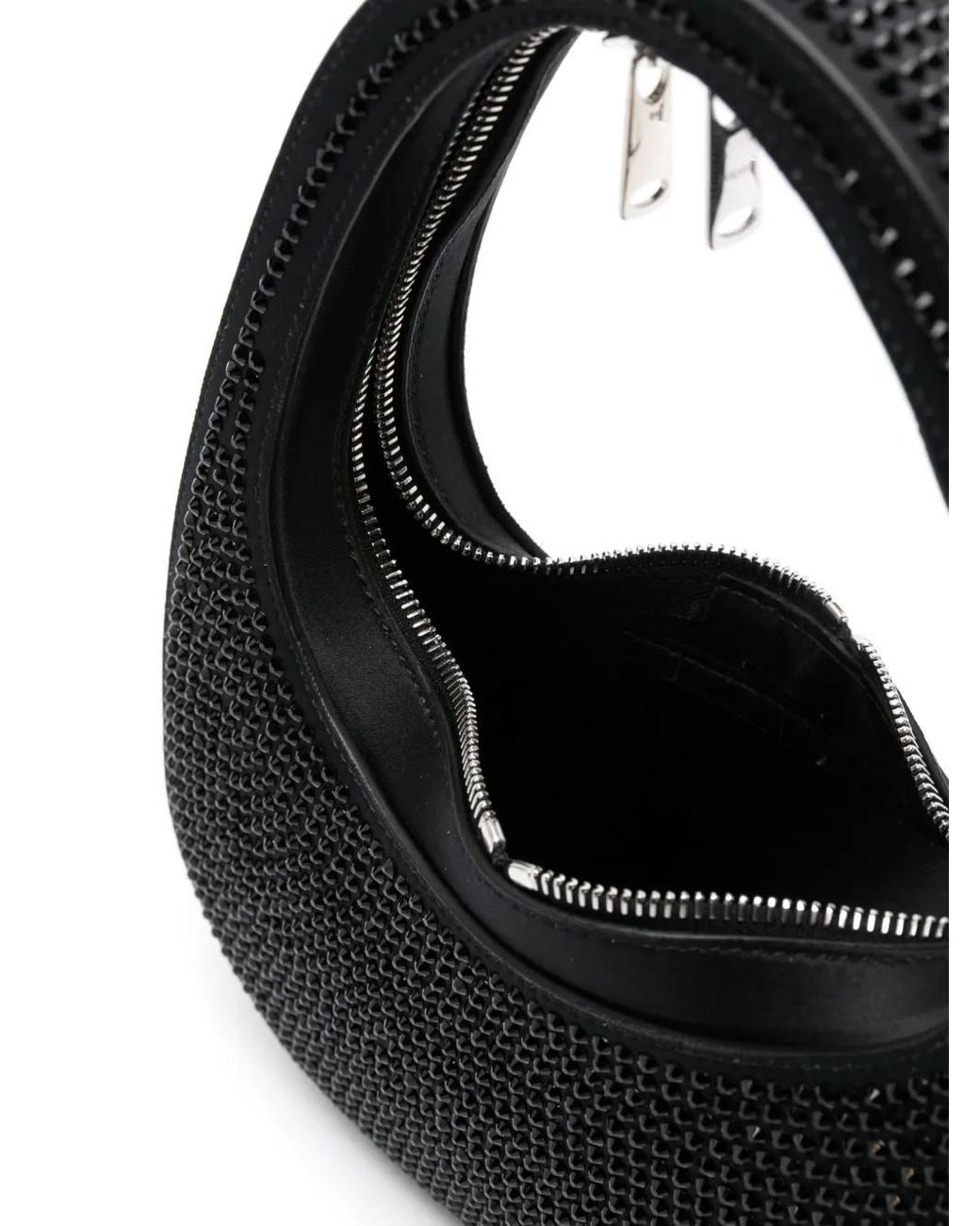 Coperni Black Crystal-Embellished Swipe Bag