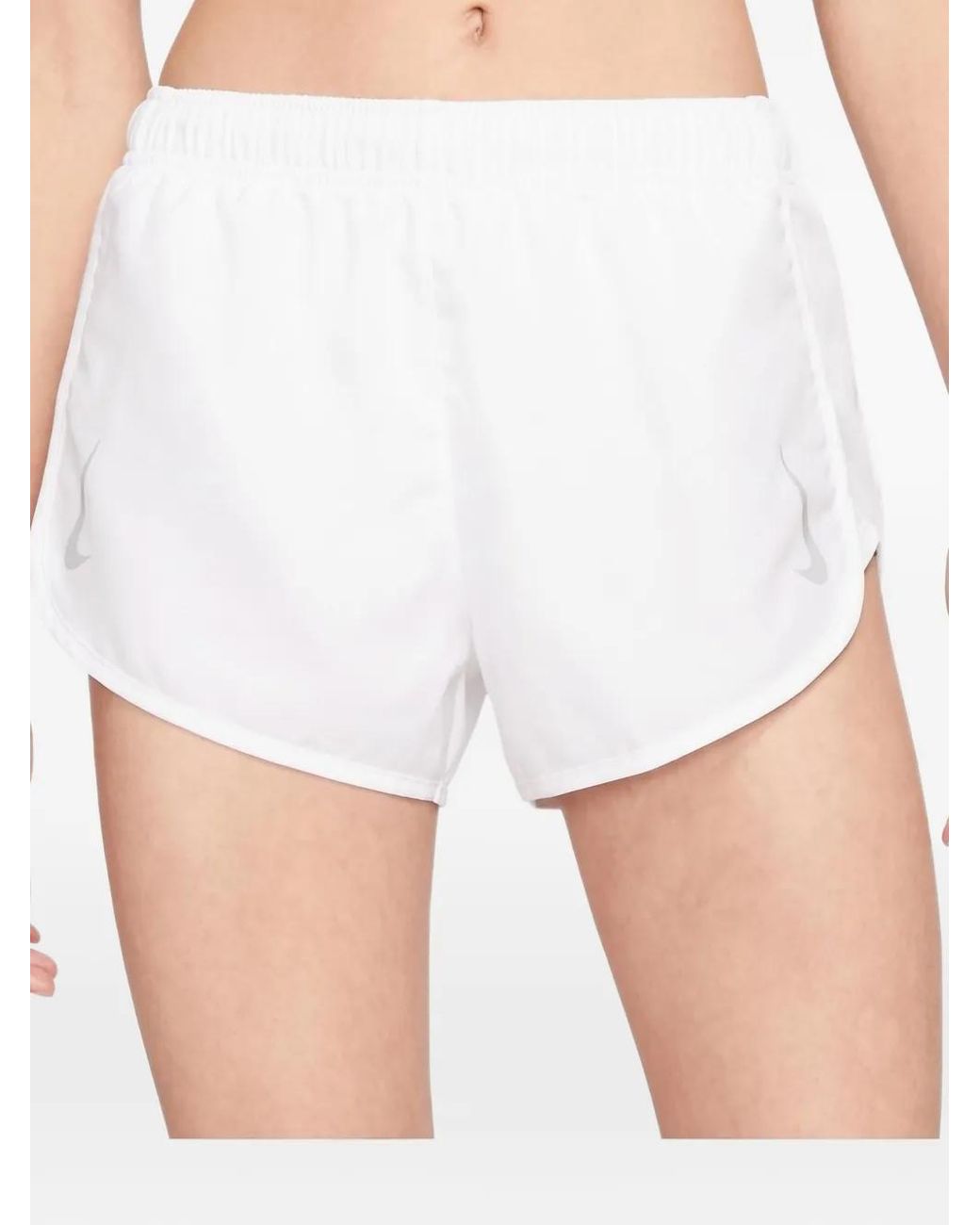 Nike White Hi-Cut Tempo Running Shorts