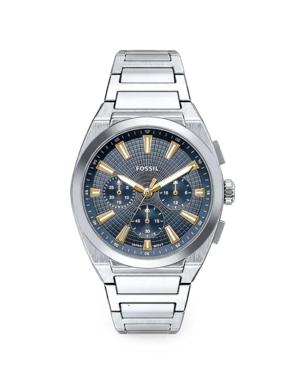 Fossil Blue Everett Chronograph 44Mm Watch for men