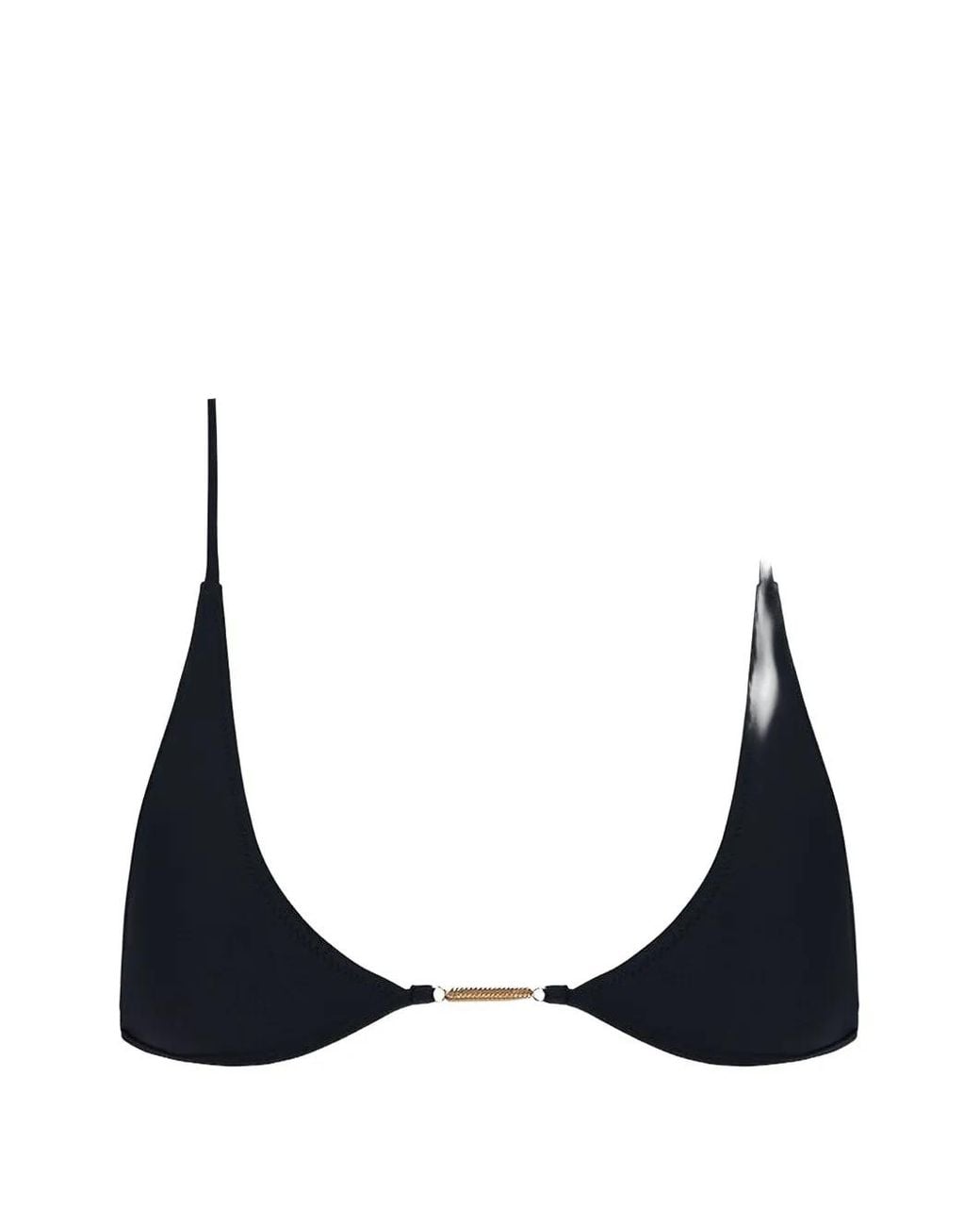Tropic of C Black Chain-Detail Bikini Top