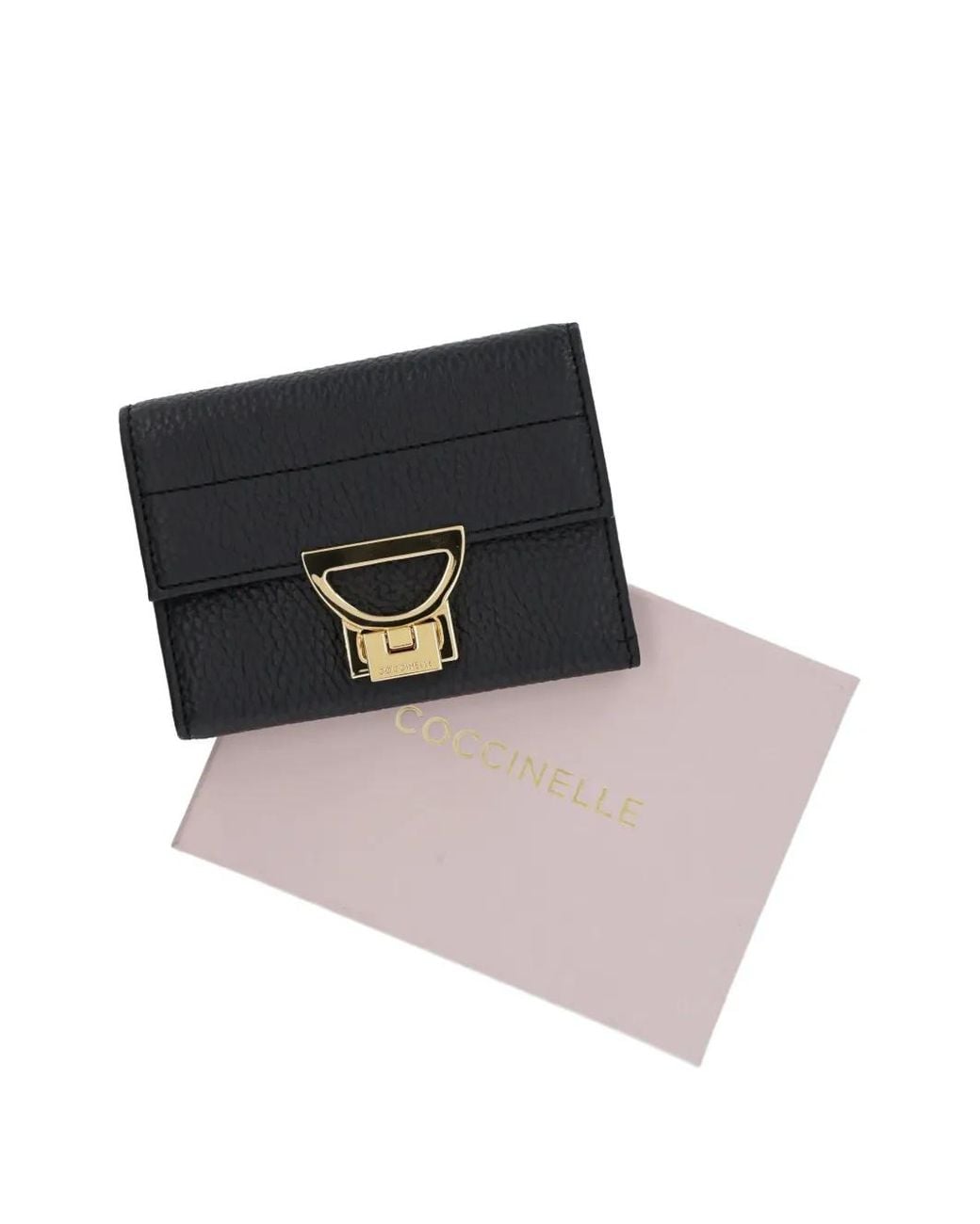 Coccinelle Black Logo Plaque Wallet