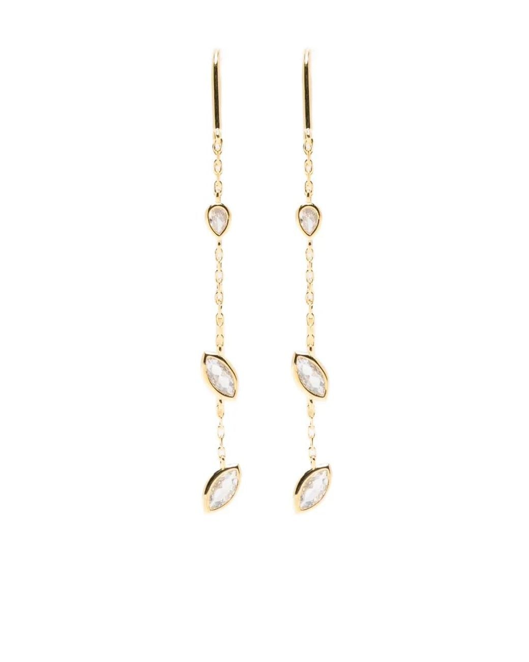 Maria Black White Swift 02Chain Embellished Earrings