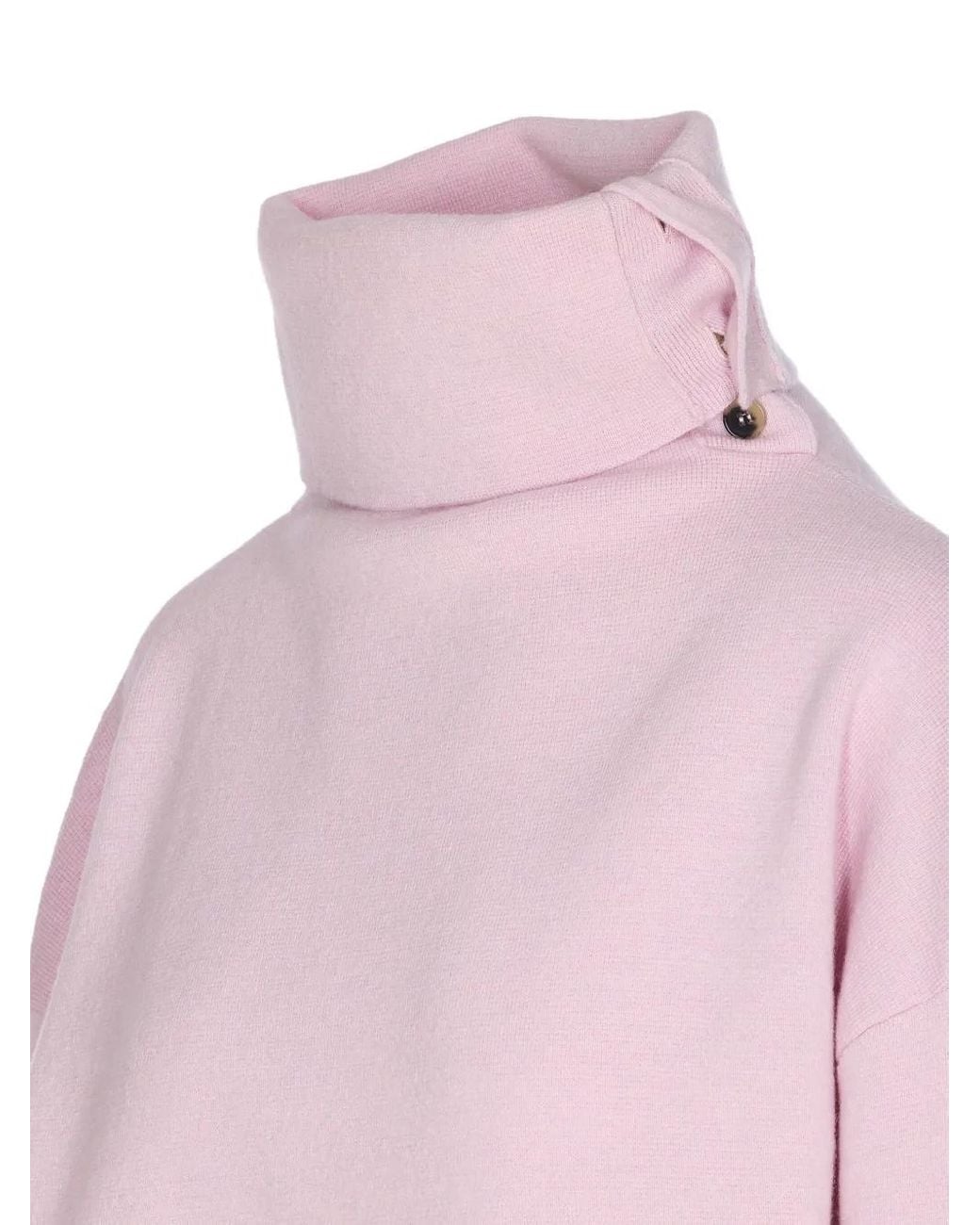 Haikure Pink Long-Sleeve Turtleneck Sweater