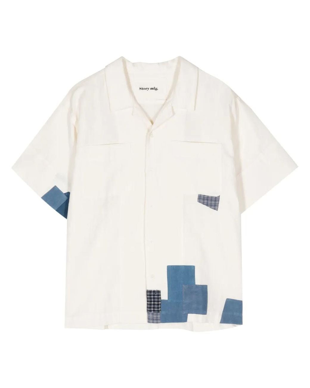 STORY mfg. White Pa Appliqué-Detail Shirt for men