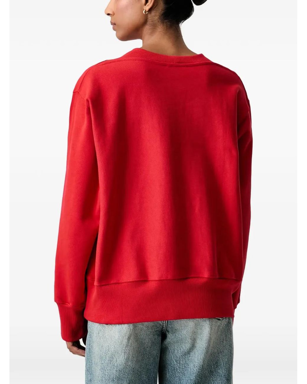Stine Goya Logo-Embroidered Ribbed-Trim Sweater