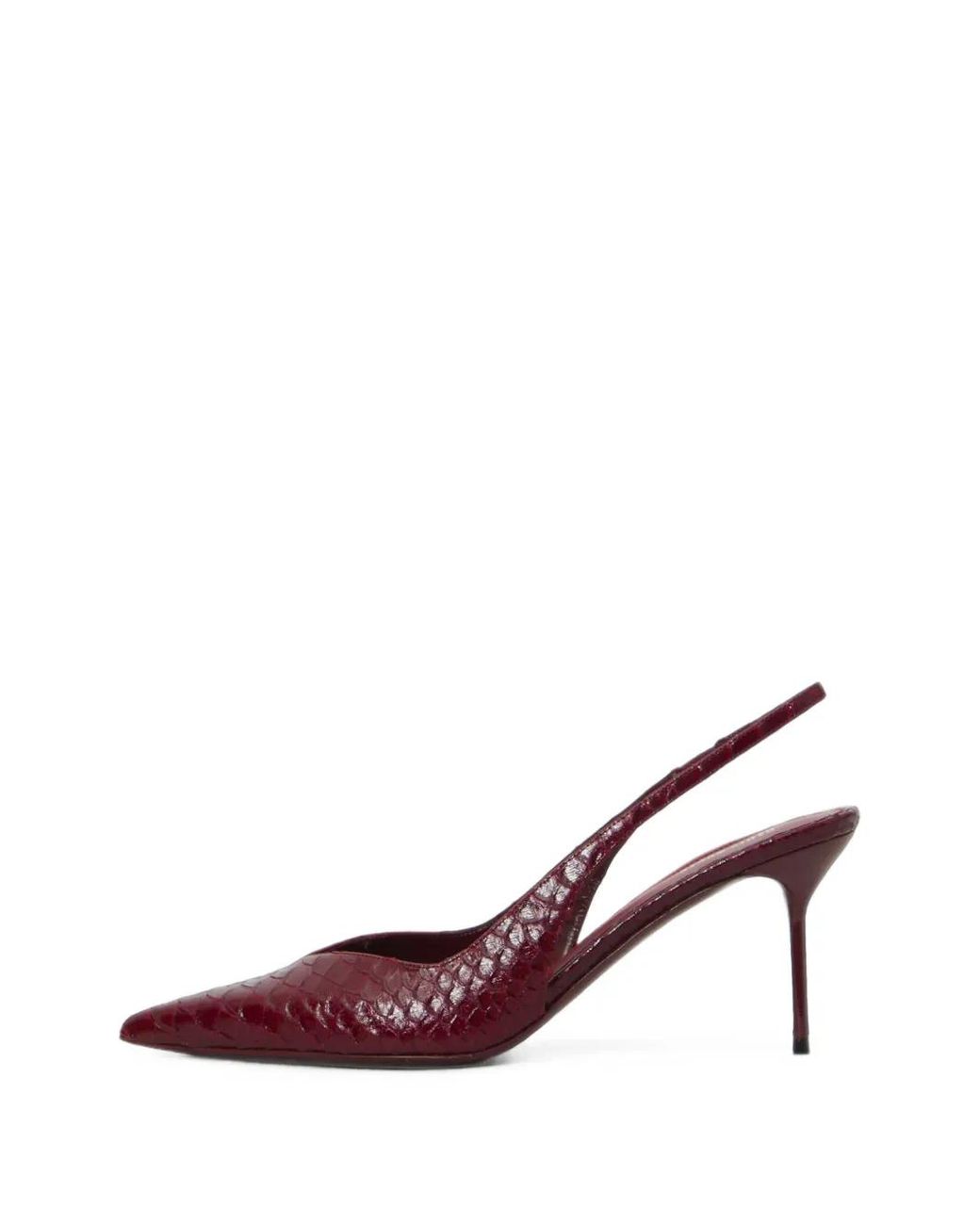Paris Texas Pink Lidia Python-Print Leather Pumps