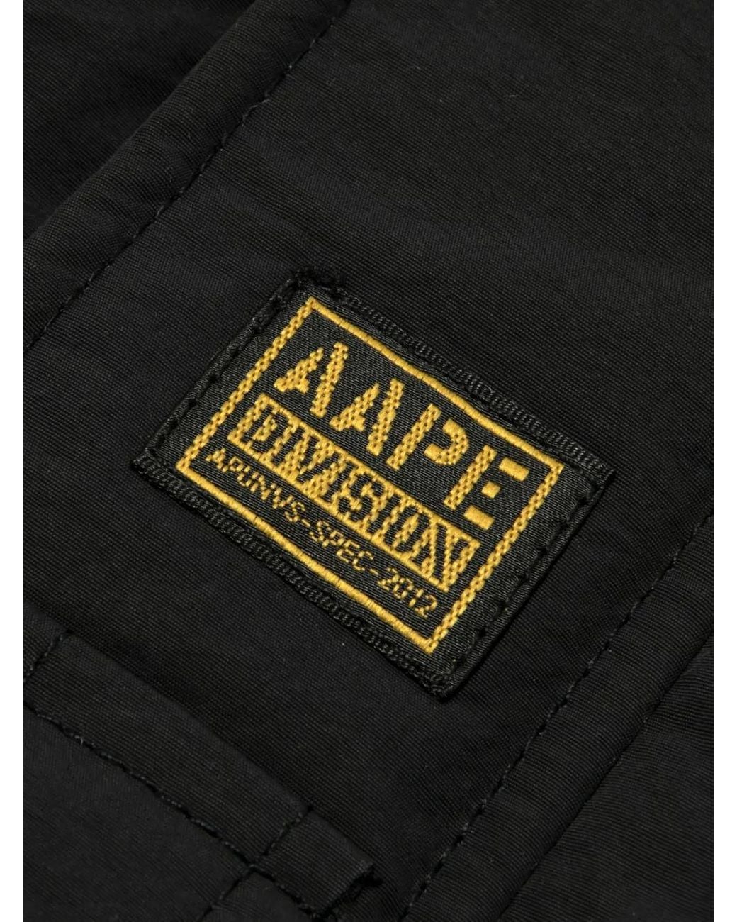 Aape By A Bathing Ape Black Hooded Patch-Detail Jacket for men