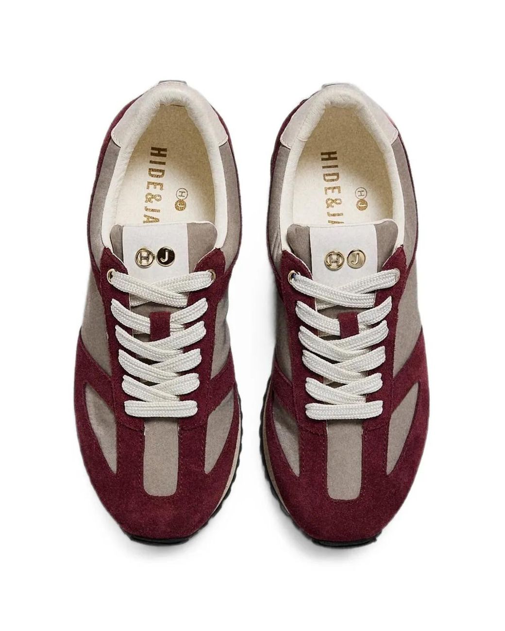 HIDE & JACK Purple Roma Panelled Suede Sneakers