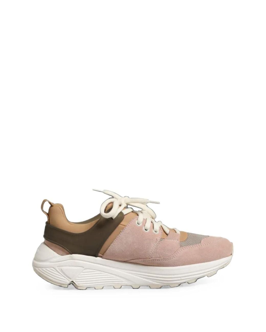 Dondup Pink Panelled Suede Sneakers
