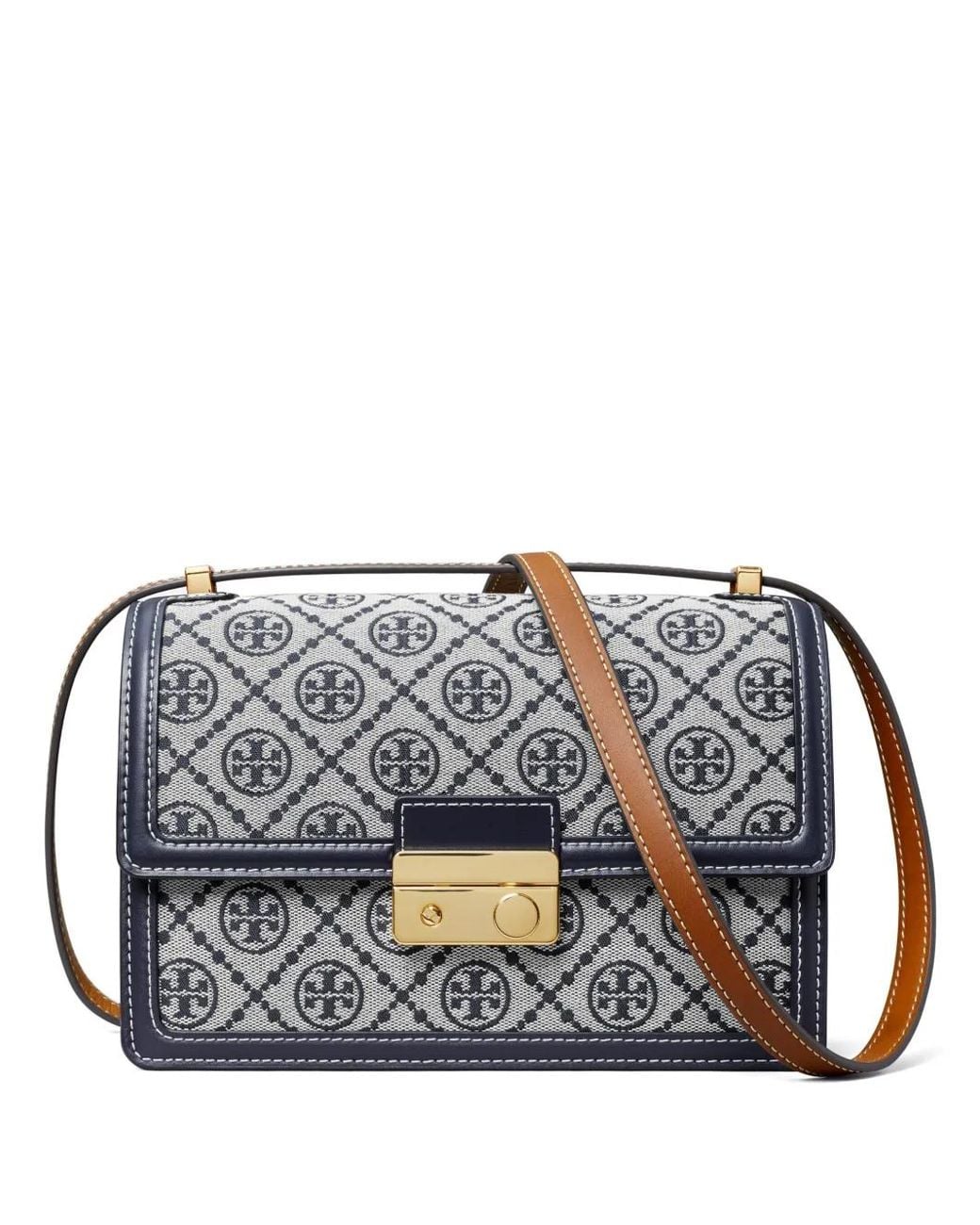 Tory Burch Gray T Monogram Shoulder Bag