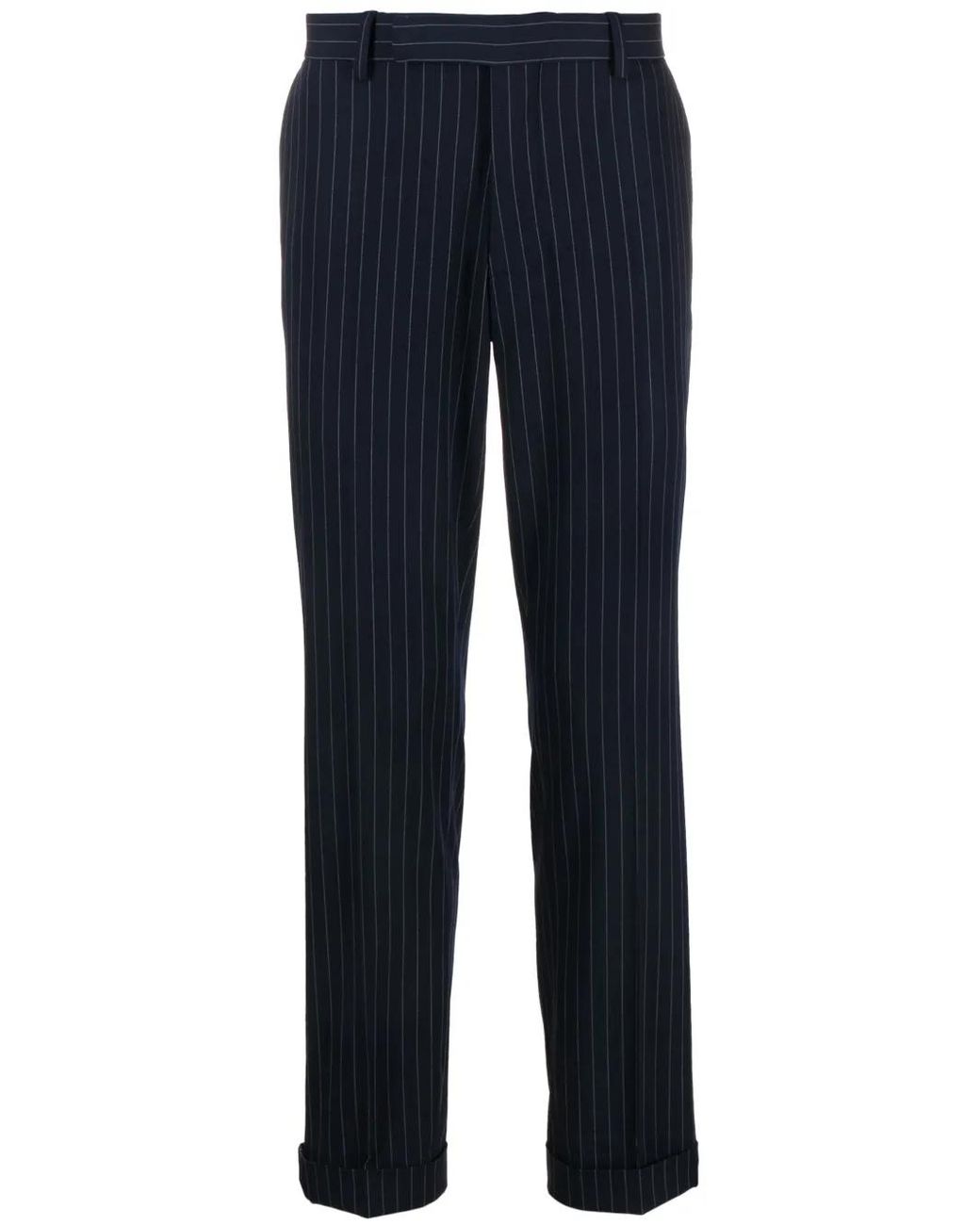 Polo Ralph Lauren Blue Pinstripe Slim-Leg Trousers for men