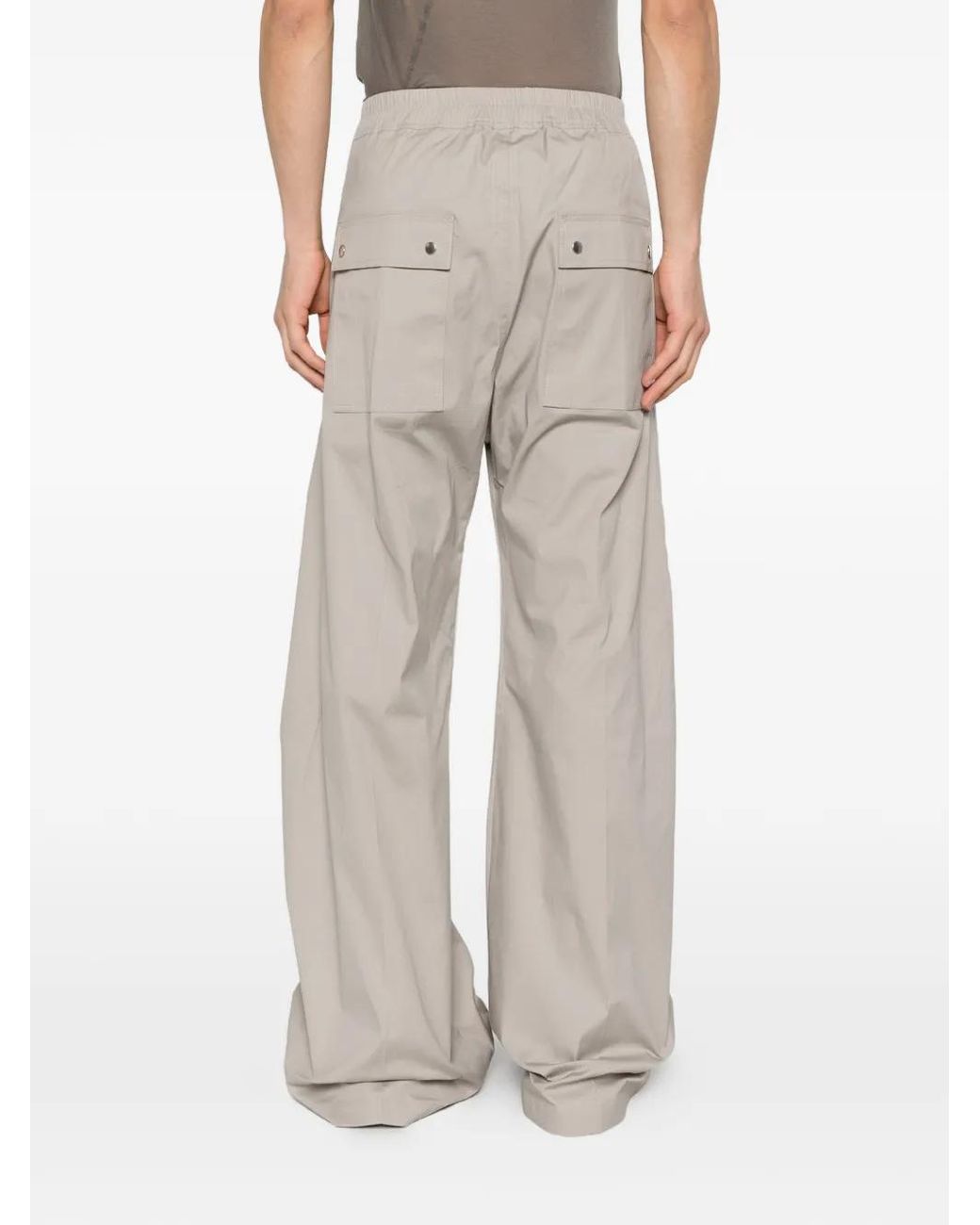 Rick Owens White Zip Trousers for men