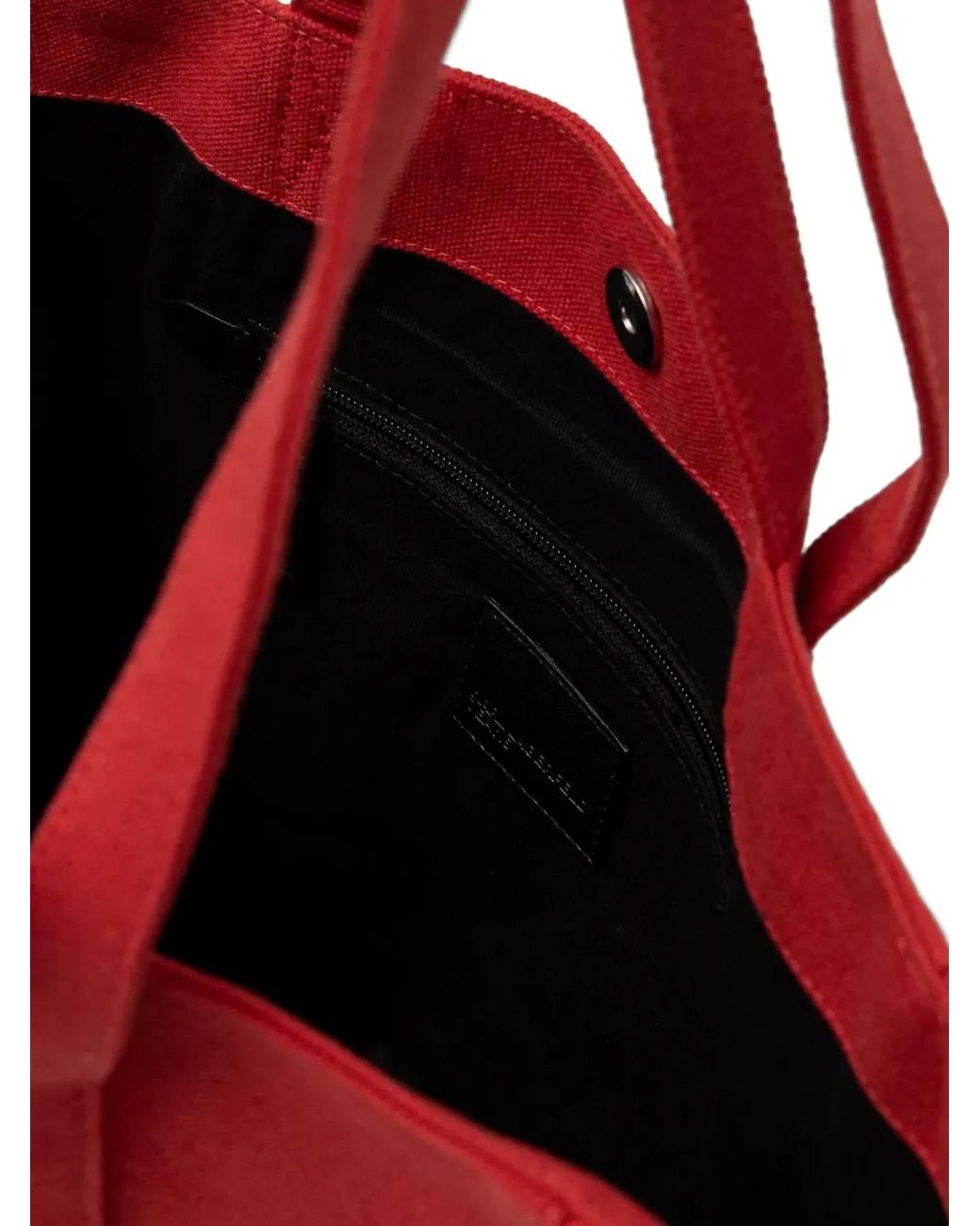 Karl Lagerfeld Red Logo-Patch Tote Bag