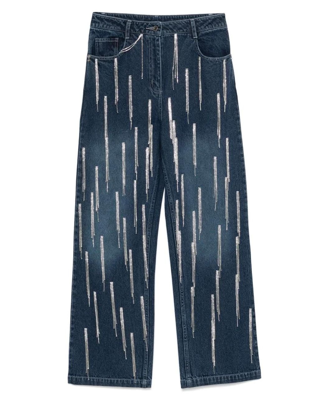 Patrizia Pepe Blue Rhinestones Jeans