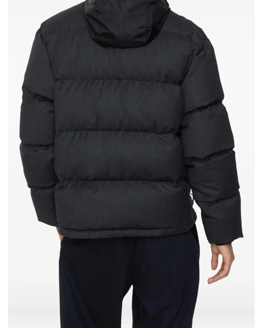 Burberry Black Wool Snowdon Puffer Jacket for men