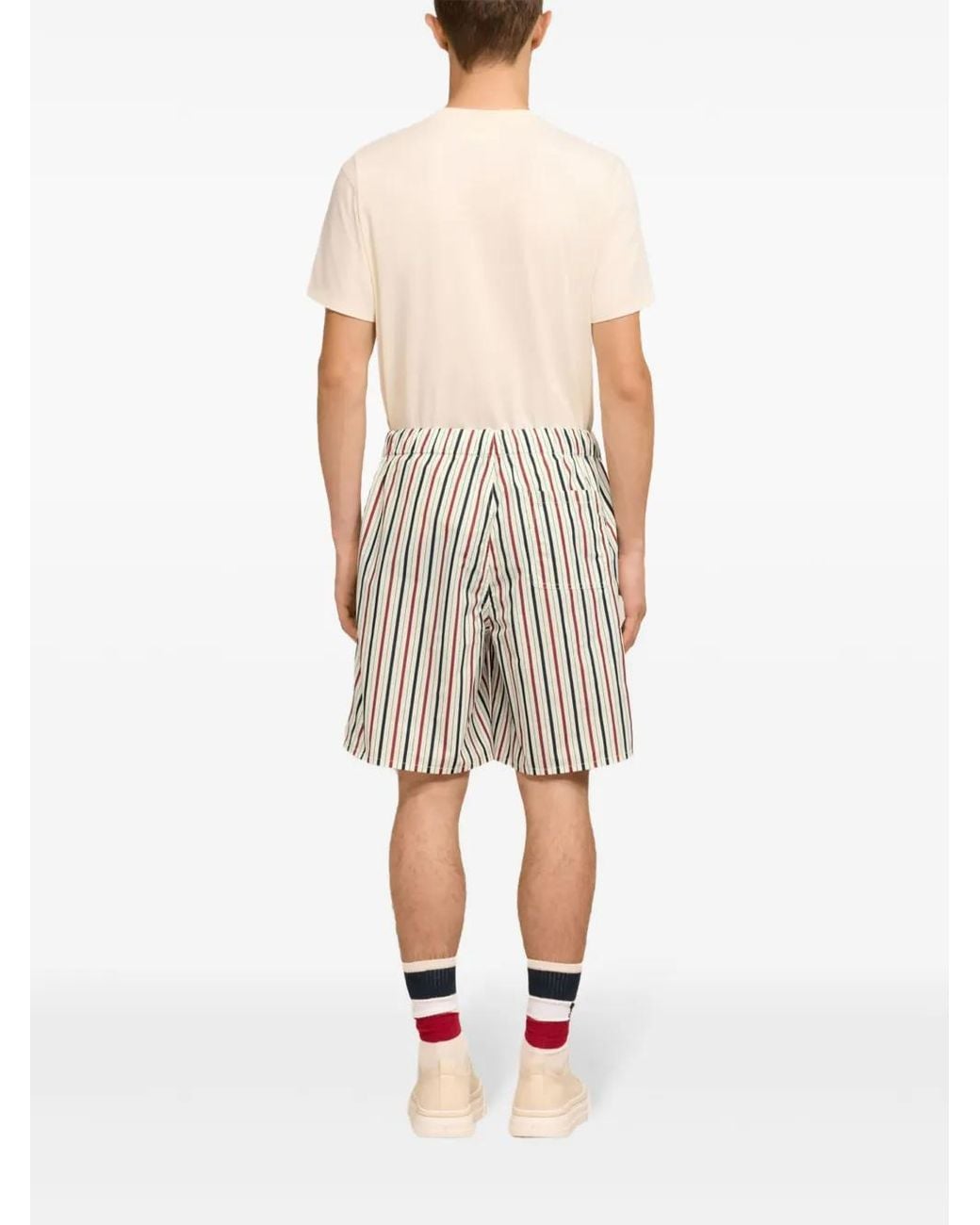 AMI Natural La Plage Ami Printed Mini Shorts
