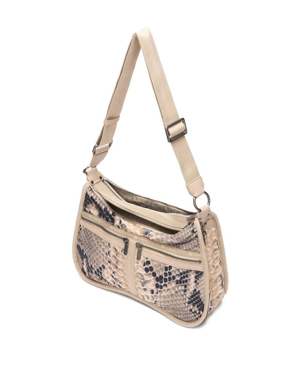 Roberto Cavalli White Torino Shoulder Bag