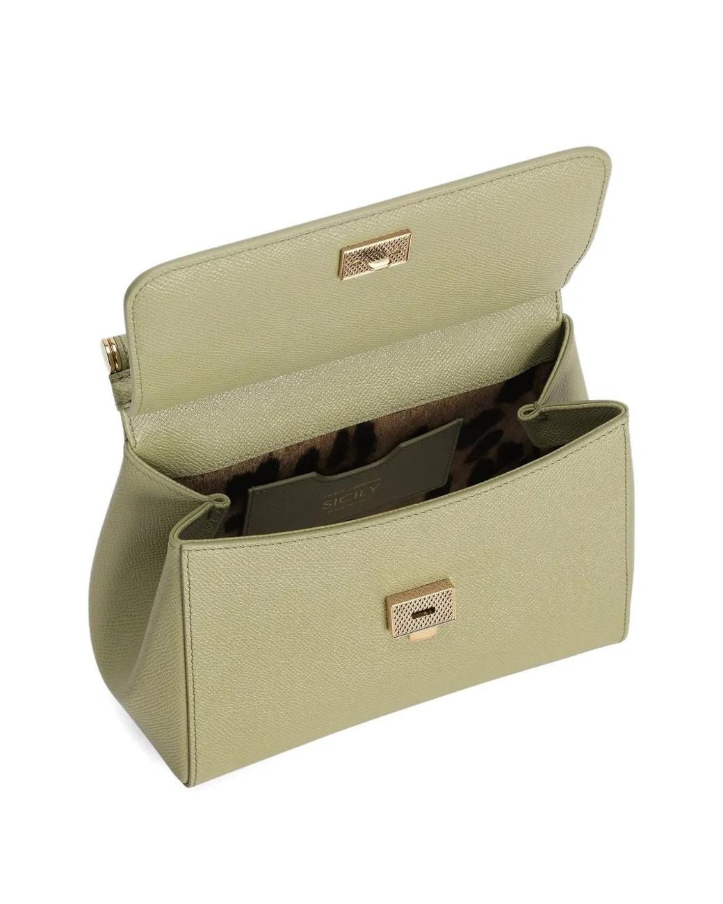 Dolce & Gabbana Metallic Sicily Medium Leather Handbag