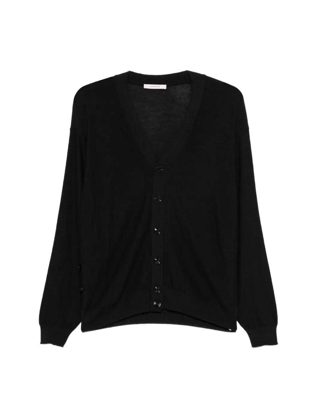 Lemaire Black Wrap-Style Cardigan