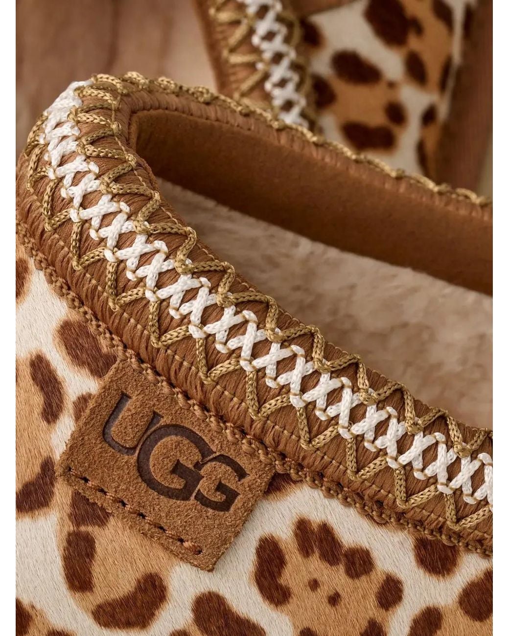 Ugg Brown Tazz Plains Leopard-Print Slippers