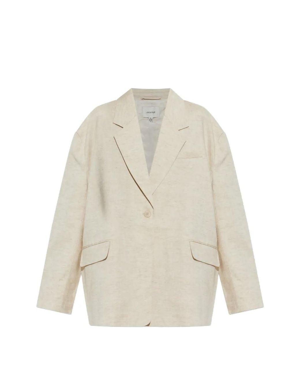 Gestuz White Riava Single-Breasted Jacket