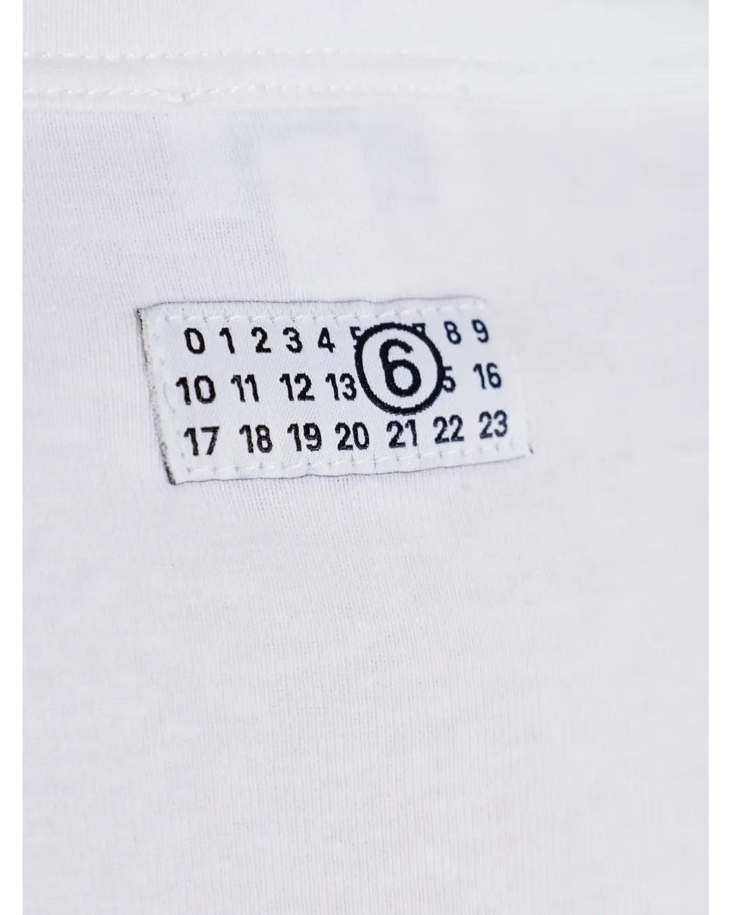 MM6 by Maison Margiela White Logo-Patch T-Shirt for men