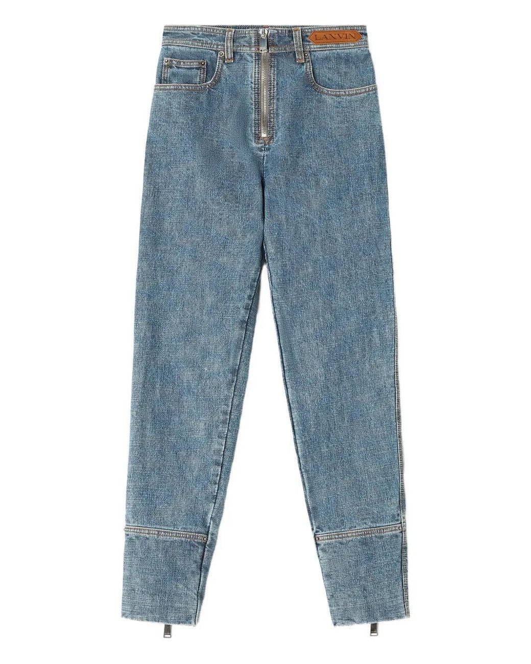 Lanvin Blue Five-Pockets Zip Jeans