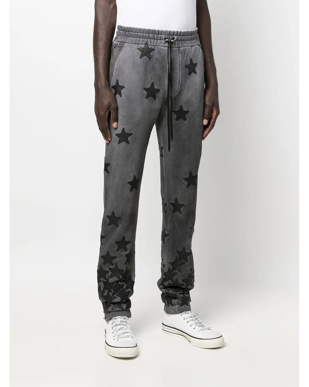 Amiri Gray Star Pattern Gradient Track Trousers for men