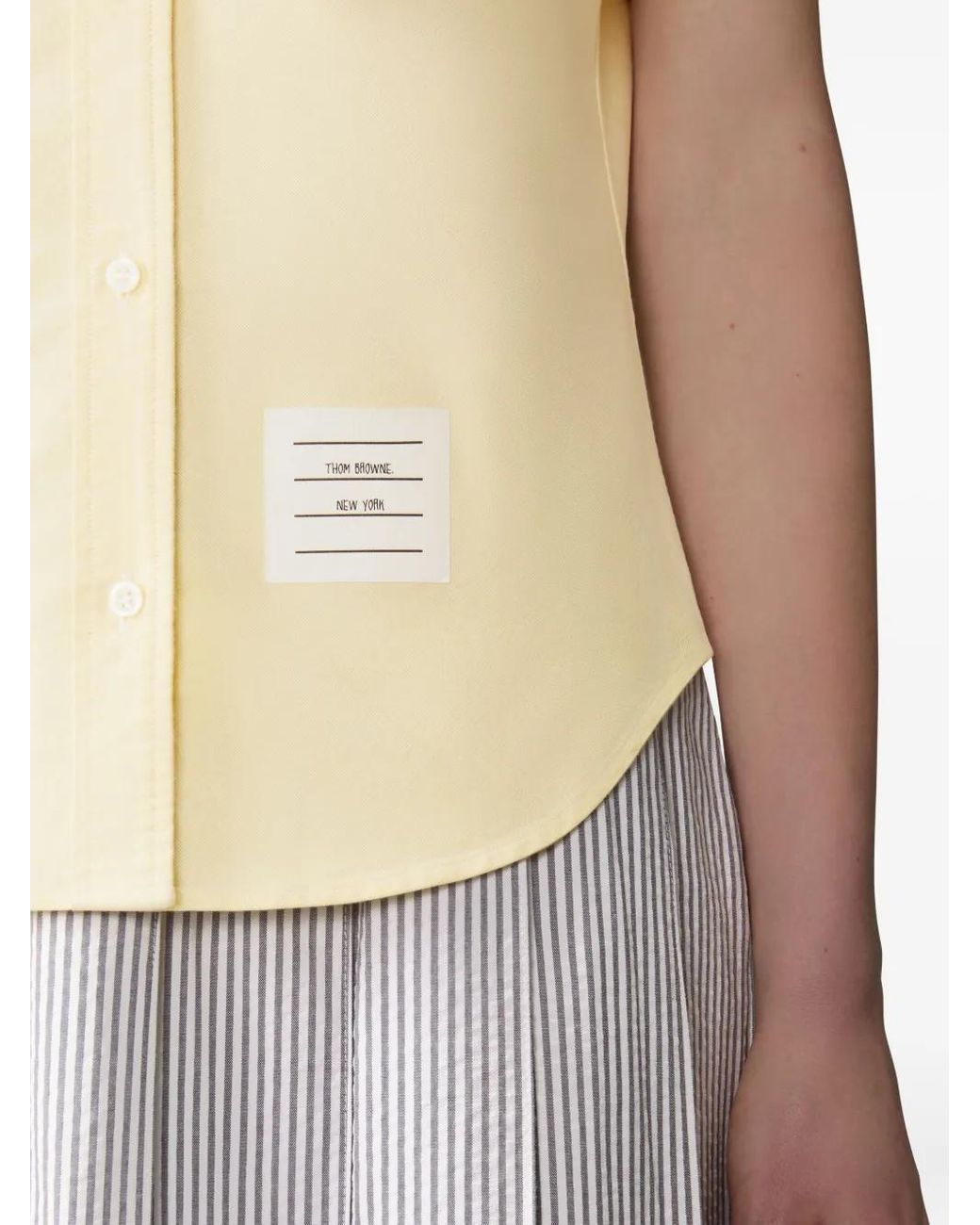 Thom Browne Natural Oxford Short-Sleeve Shirt