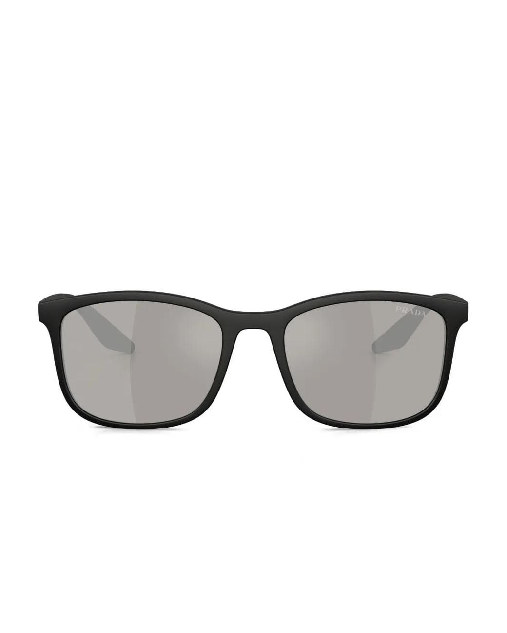 Prada Linea Rossa Gray Square-Frame Sunglasses for men
