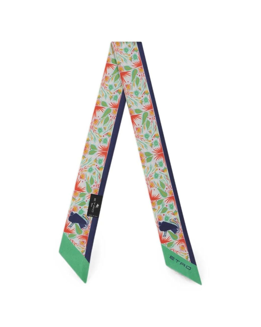 Etro White X Tabby Booth Paisley-Print Silk Scarf