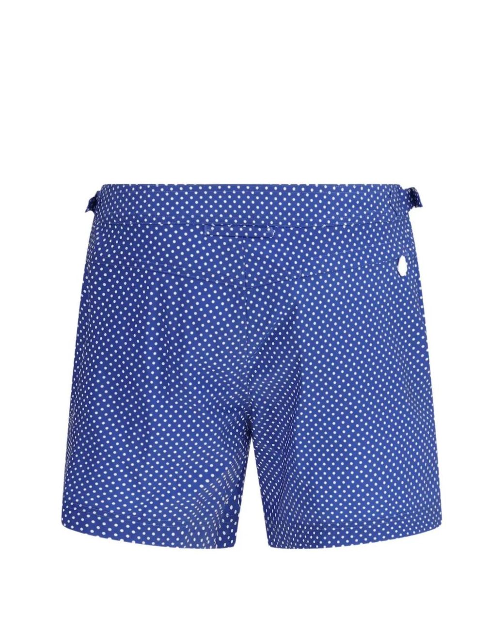 Tom Ford Blue Polka Dot Nylon Swimsuit With Side Straps for men