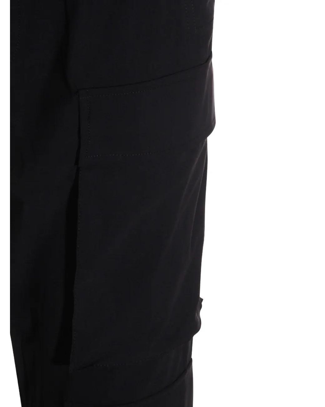 Thom Krom Black Cargo Pocket Elasticated Trousers for men