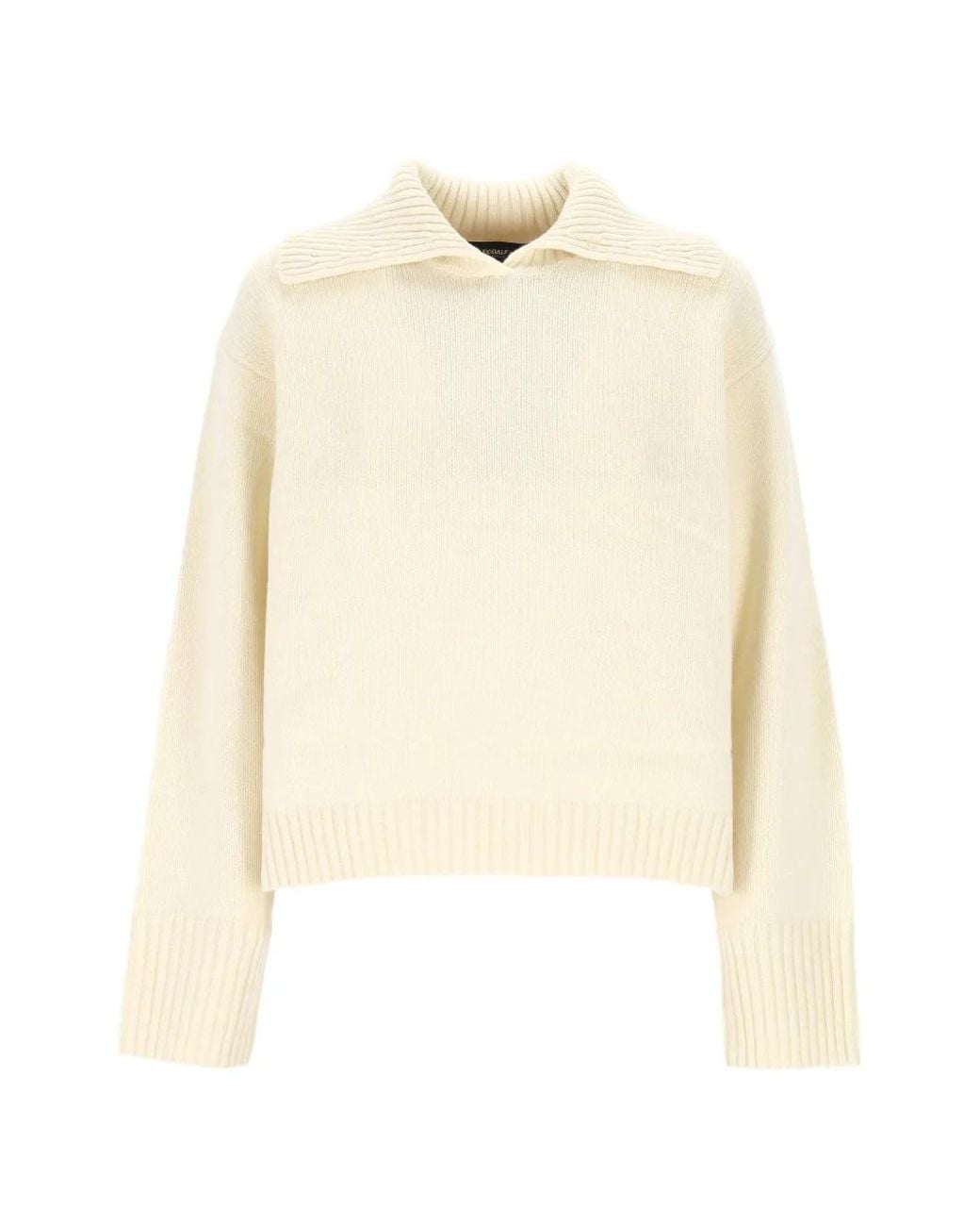 Ecoalf Natural Adria Ribbed-Collar Knit Sweater