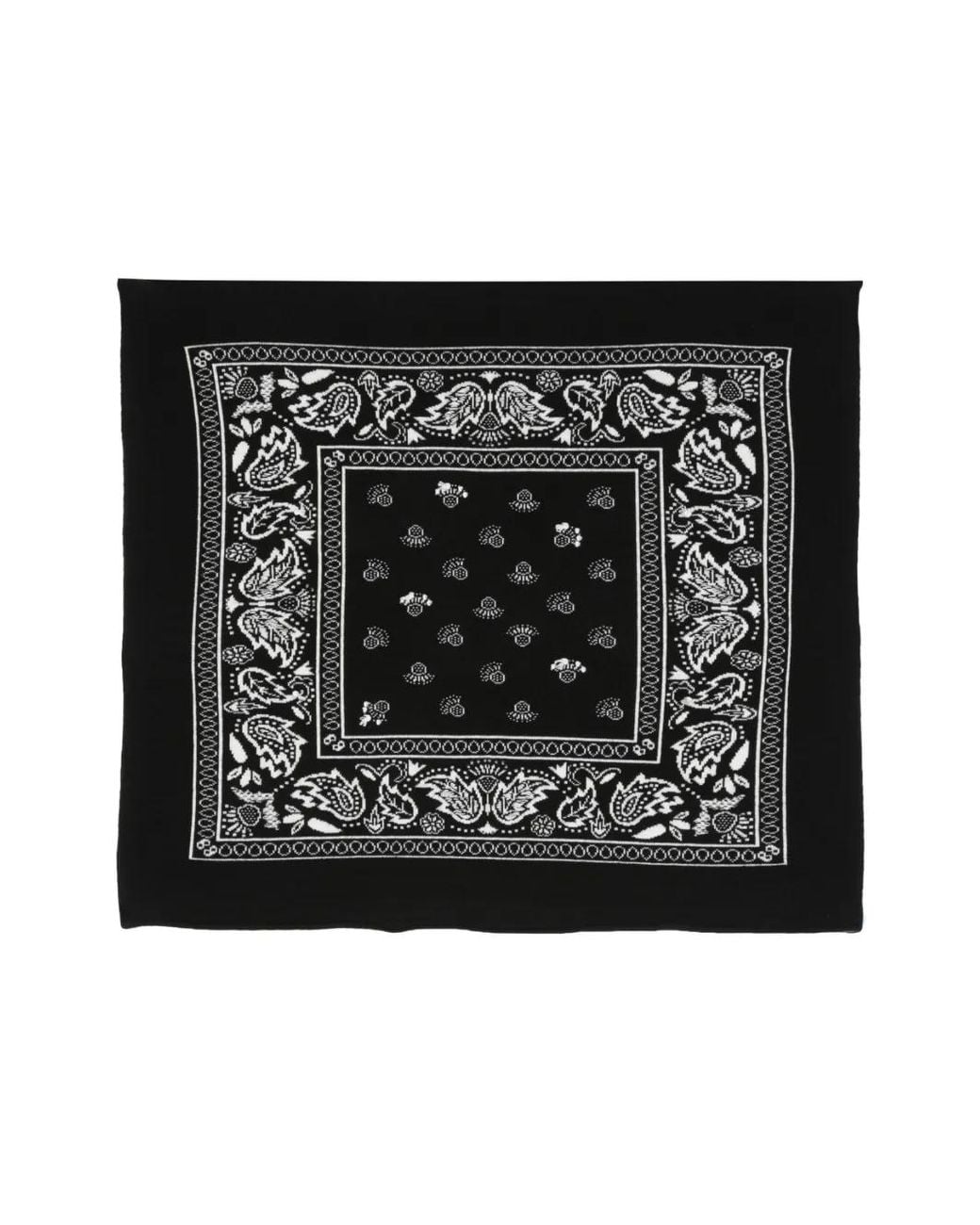 Barrie Black Bandana-Print Scarf