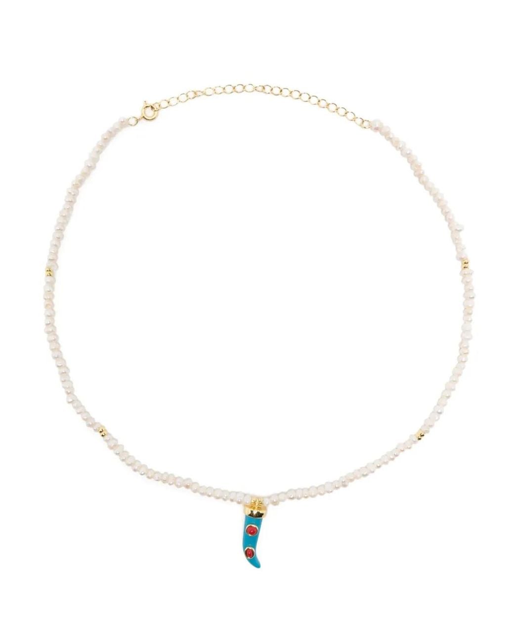 Eshvi White Pearl Necklace