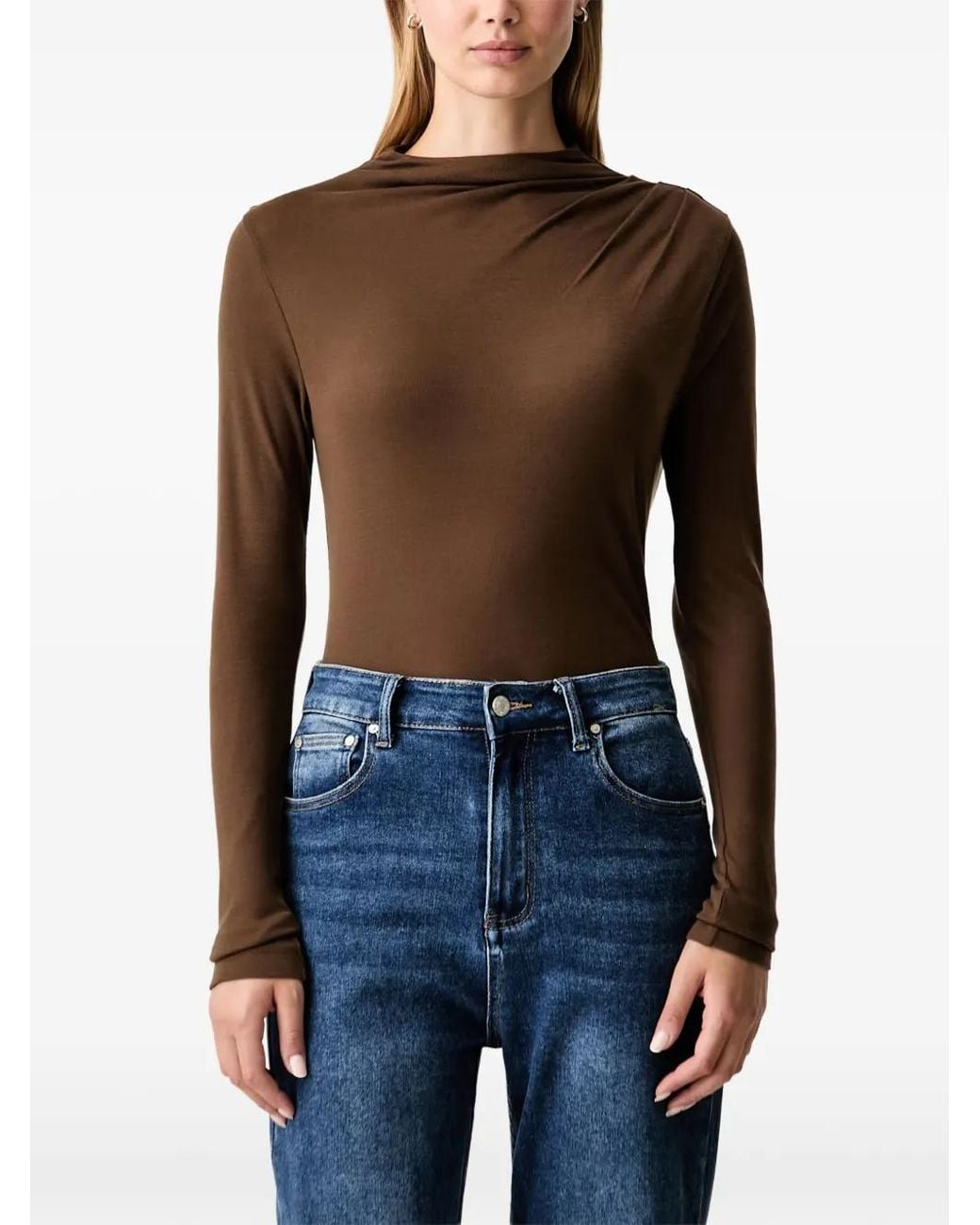 Marc O' Polo Blue Draped Long-Sleeve T-Shirt