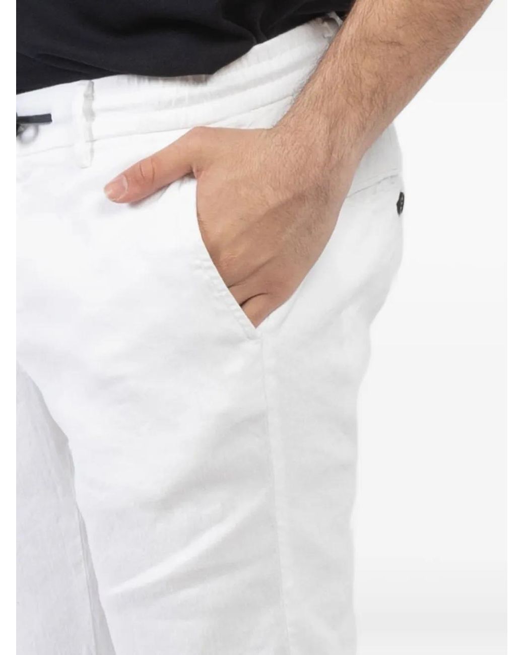 Mason's White Drawstring Trousers for men